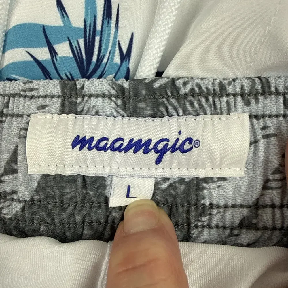 Maamgic Mens multi colored Quick Dry Swim Trunks Lot of 2 pair men’s large